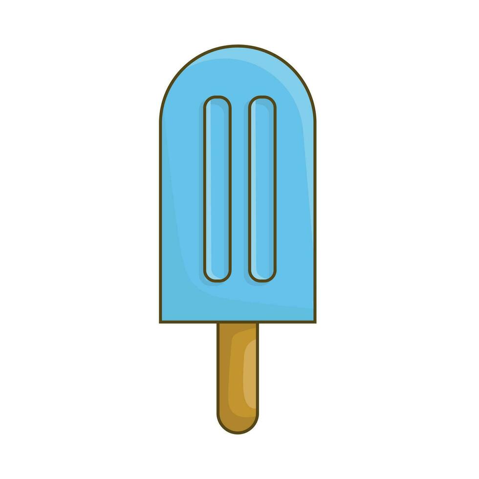 Blue ice cream bar vector illustration for food in summer season design element and concept