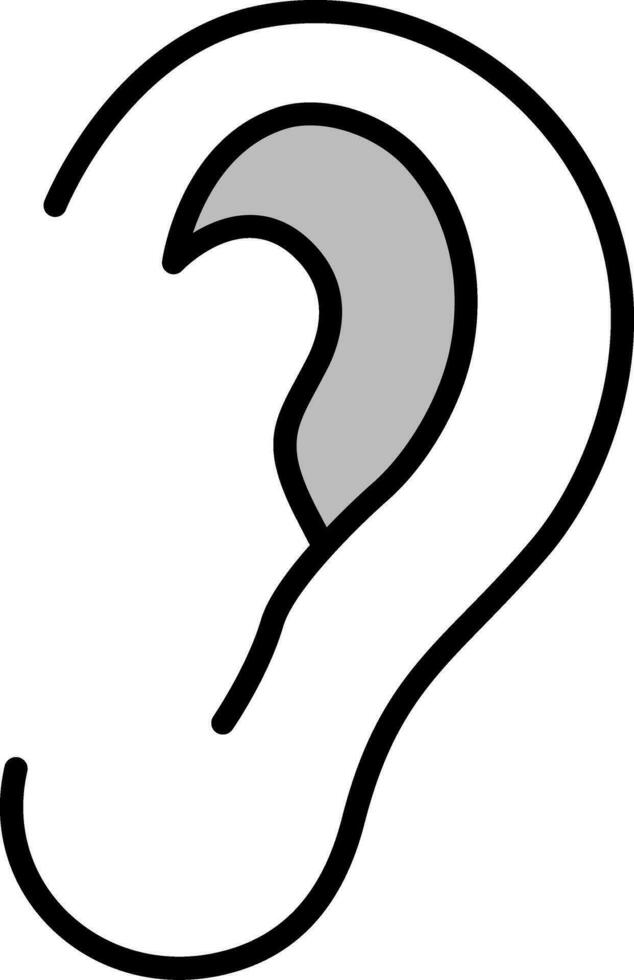 line filled grey vector
