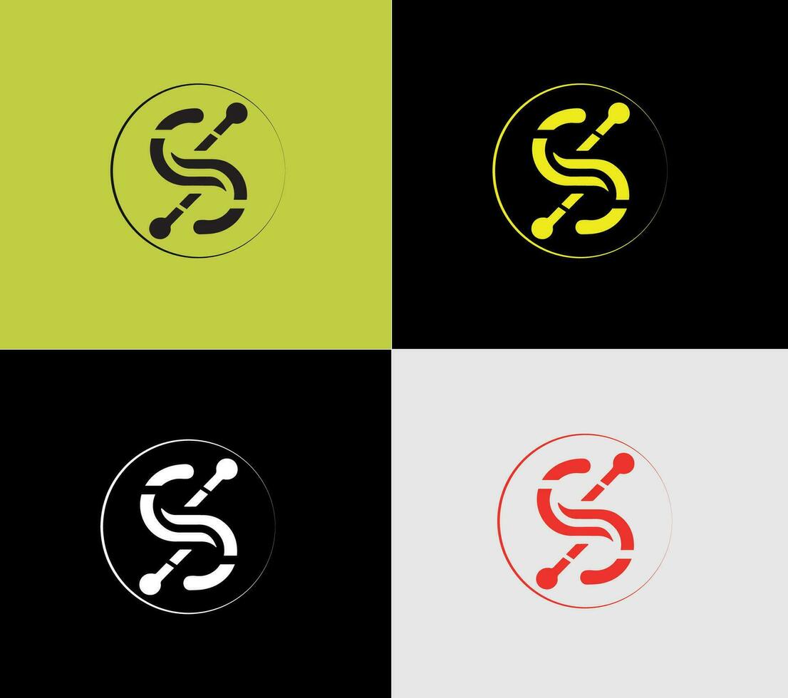 s letter concept Company logotype, elements color variation abstract icon. Modern logotype, business template. vector