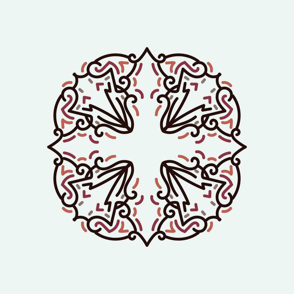 Vintage decorative ornament design element. vector illustration