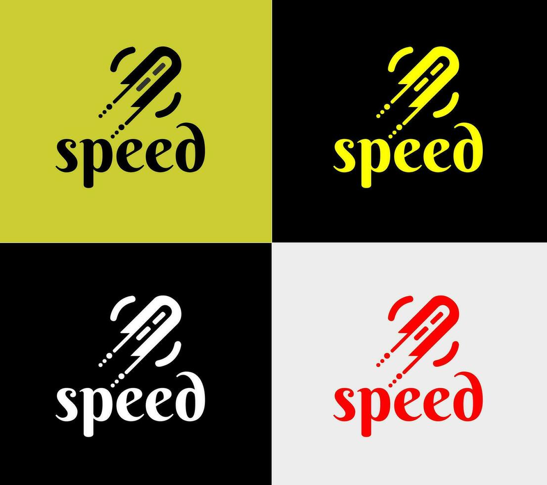 speed logotype, elements color variation abstract icon. Modern logotype, business template. vector