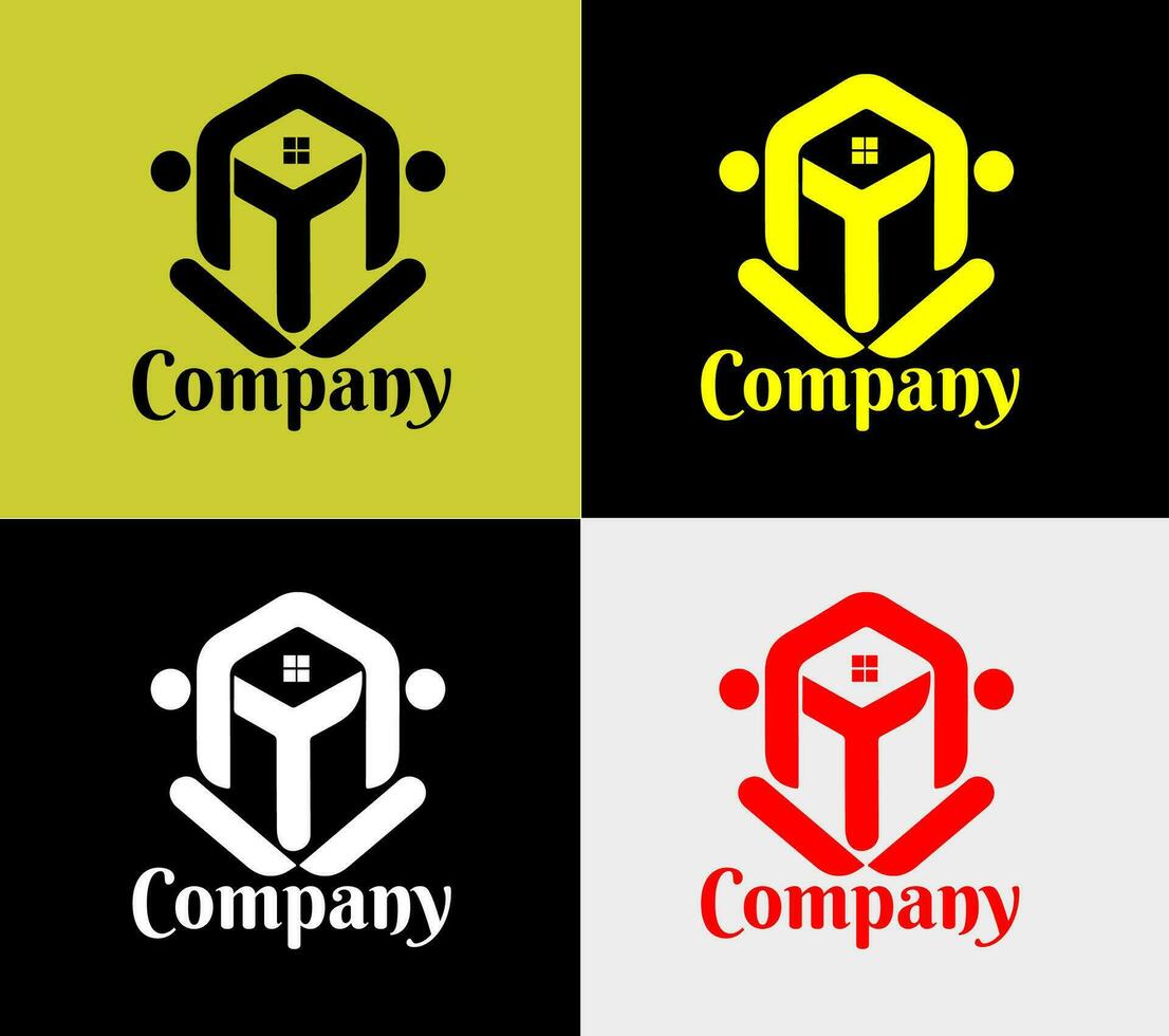 casa logo, elementos color variación resumen icono. moderno logotipo, negocio modelo. vector
