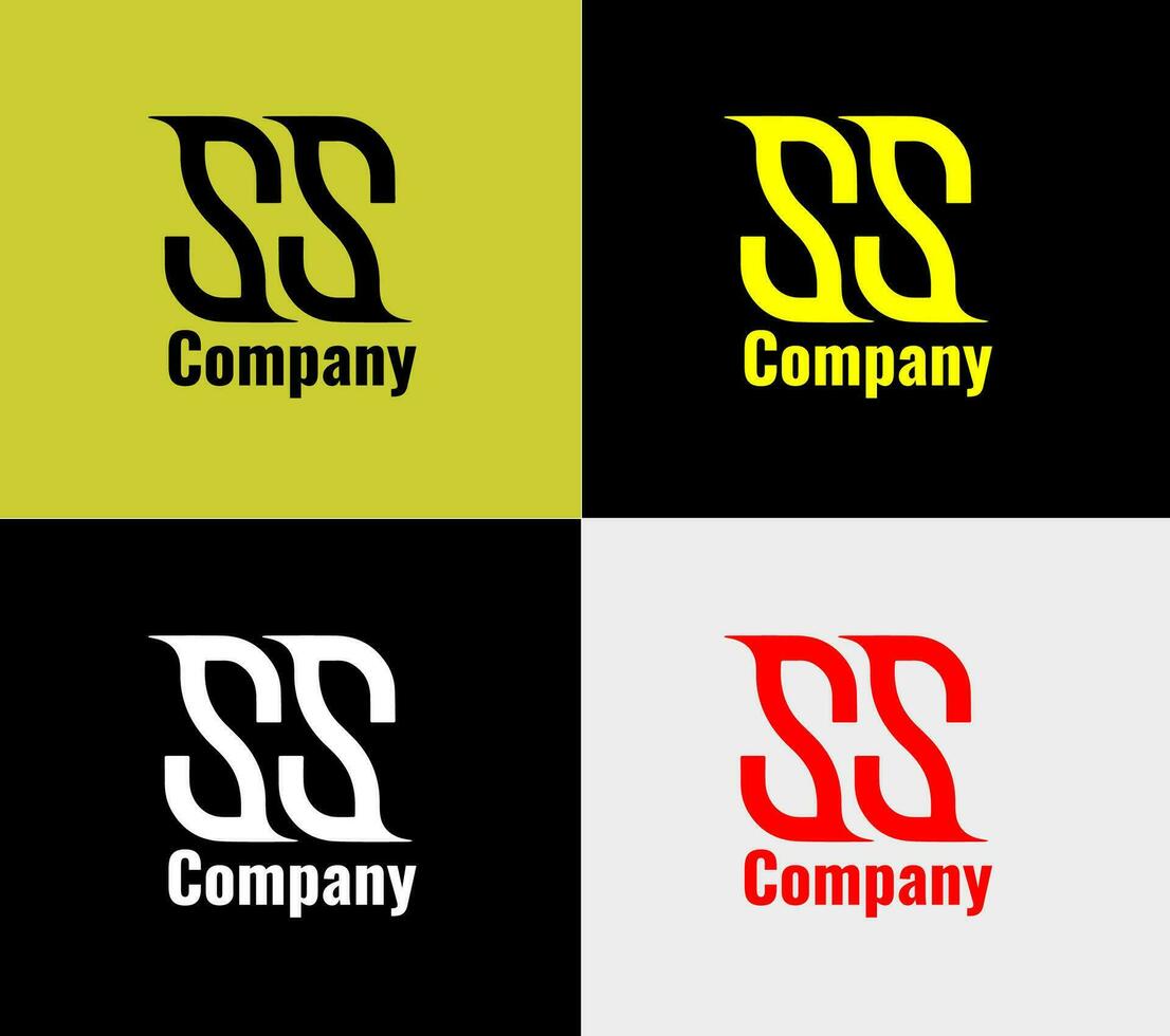 Double SS logotype , elements color variation abstract icon. Modern logotype, business template. vector