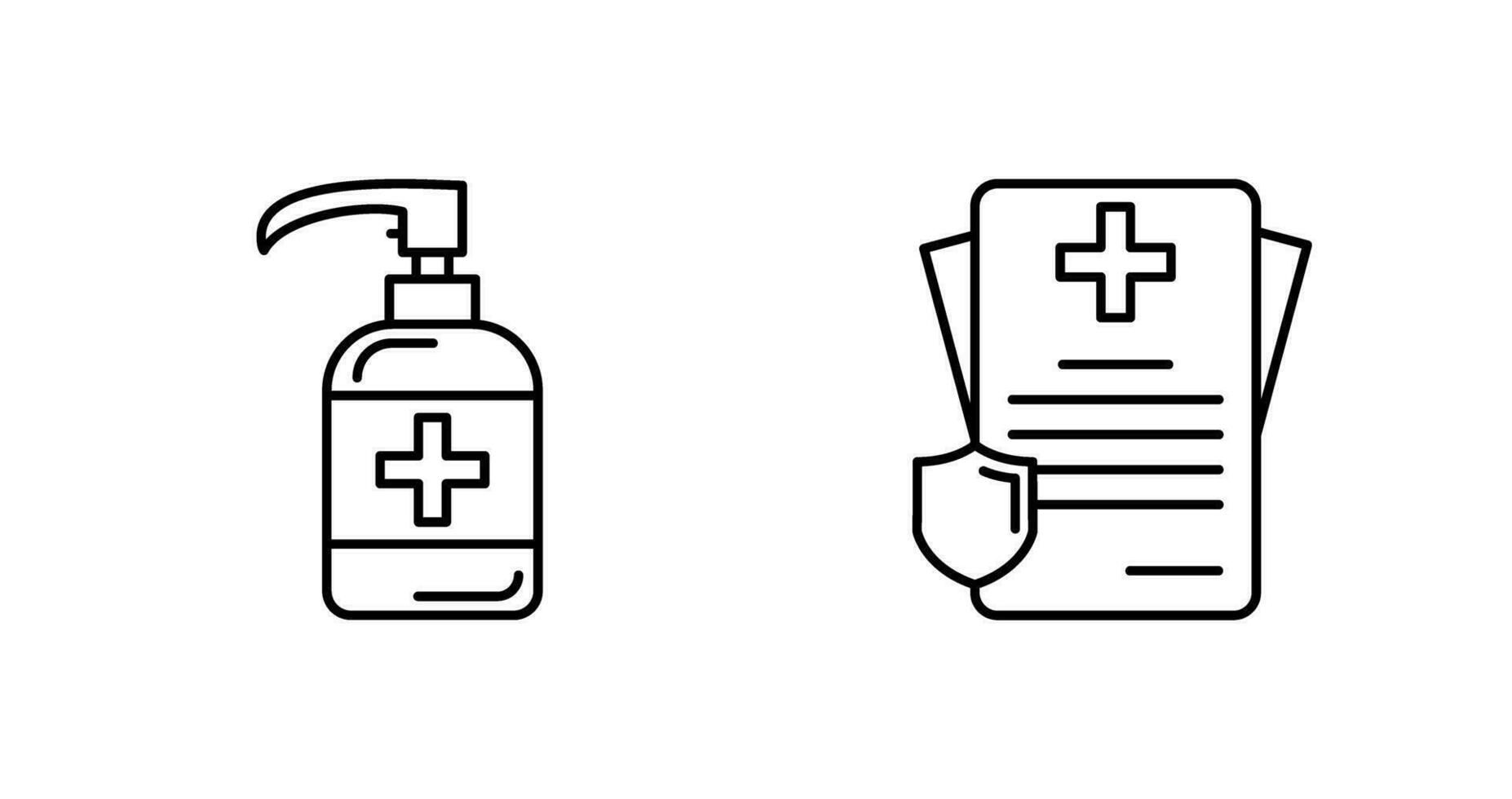 Sanitizer and Receipt Icon vector