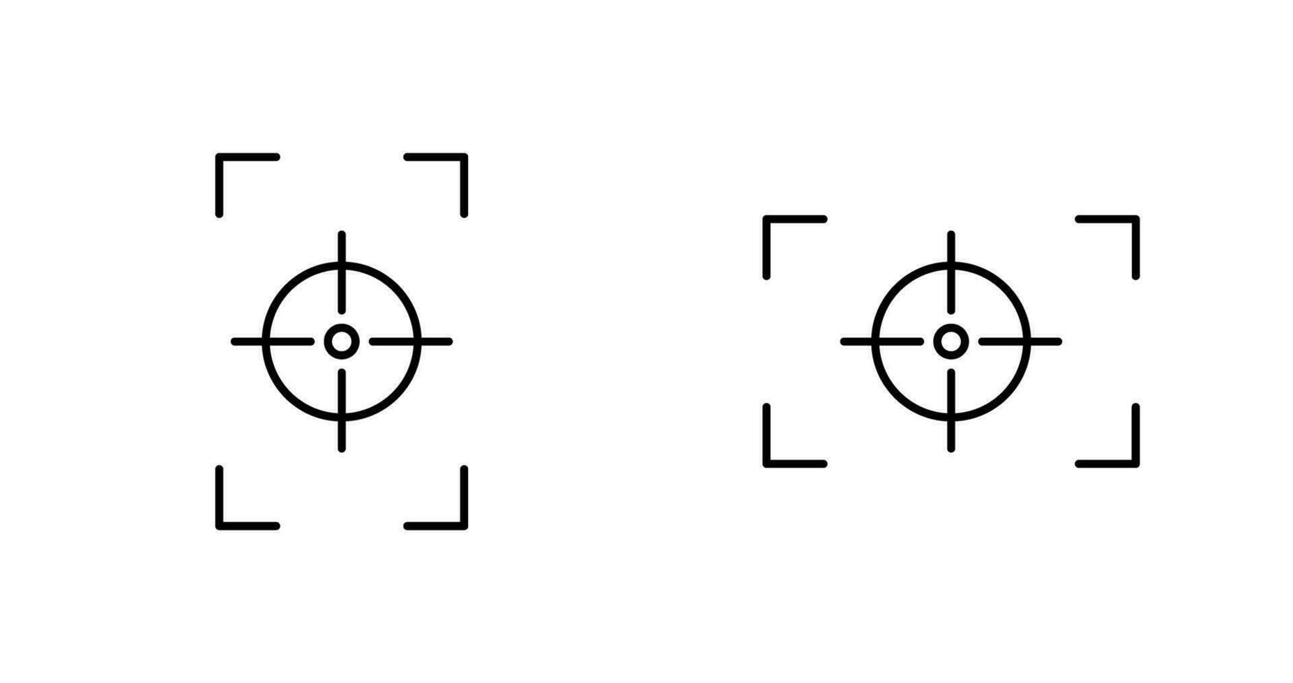 focus vertical and focus horizontal Icon vector