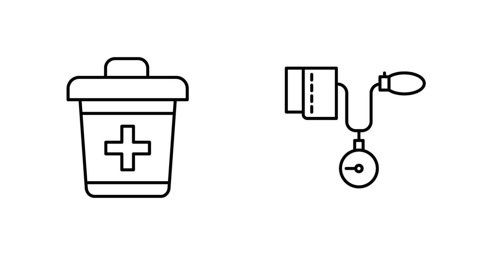 Dustbin and Blood Icon vector