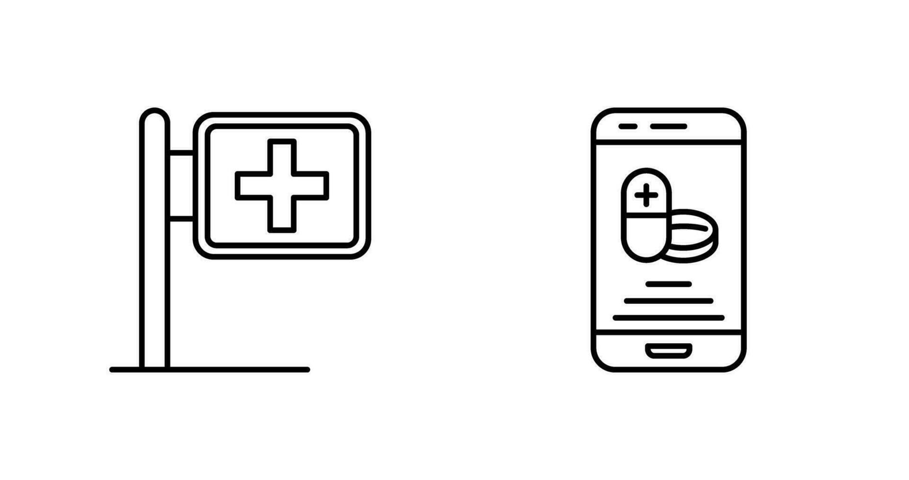 Signboard and Online Store Icon vector