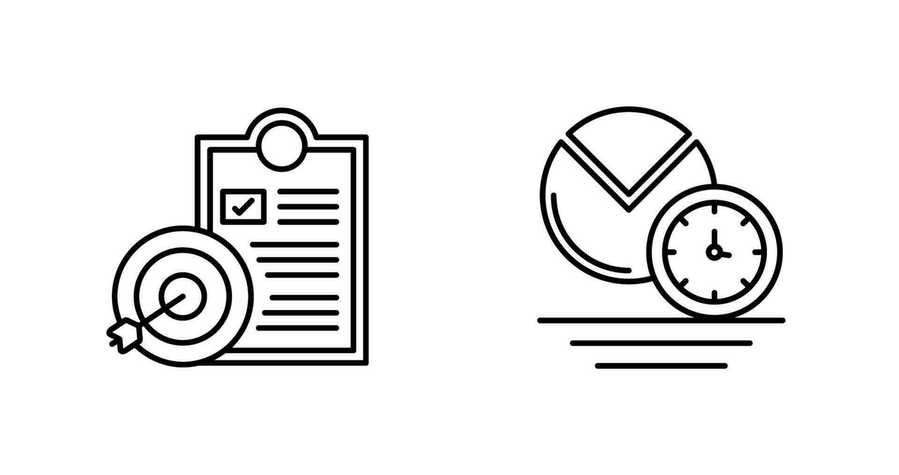 Goals and Pie Chart Icon vector