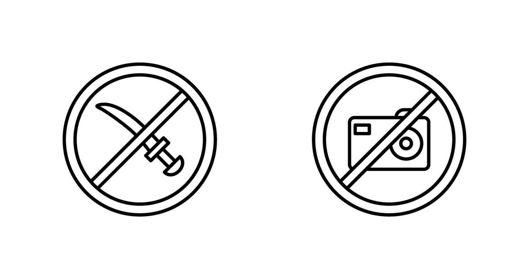 no weapons and no pictures  Icon vector