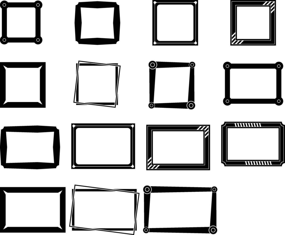 Photo, Picture Stylish Frame Set. vector