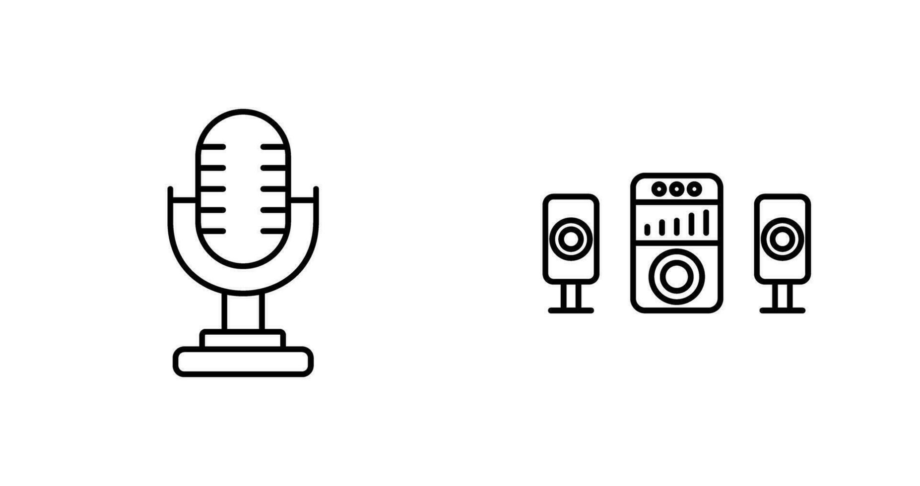 Microphone and Sound System Icon vector