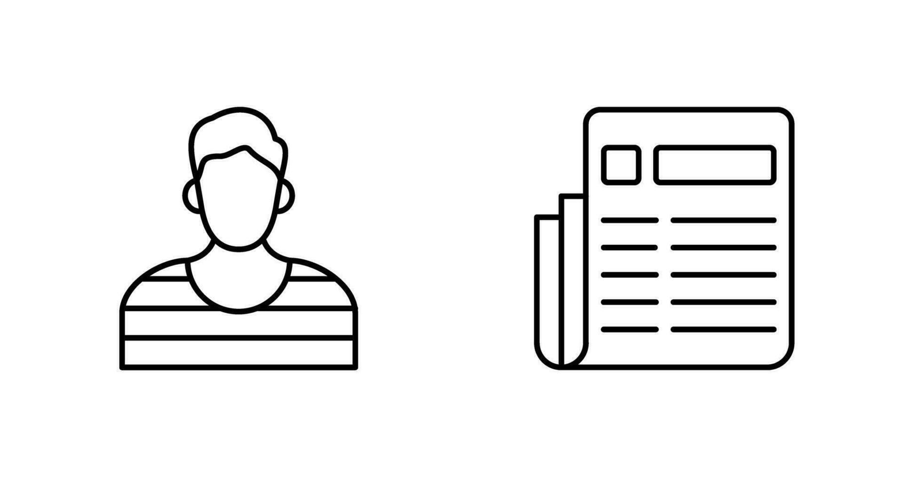 Prisioner and Newespaper Icon vector