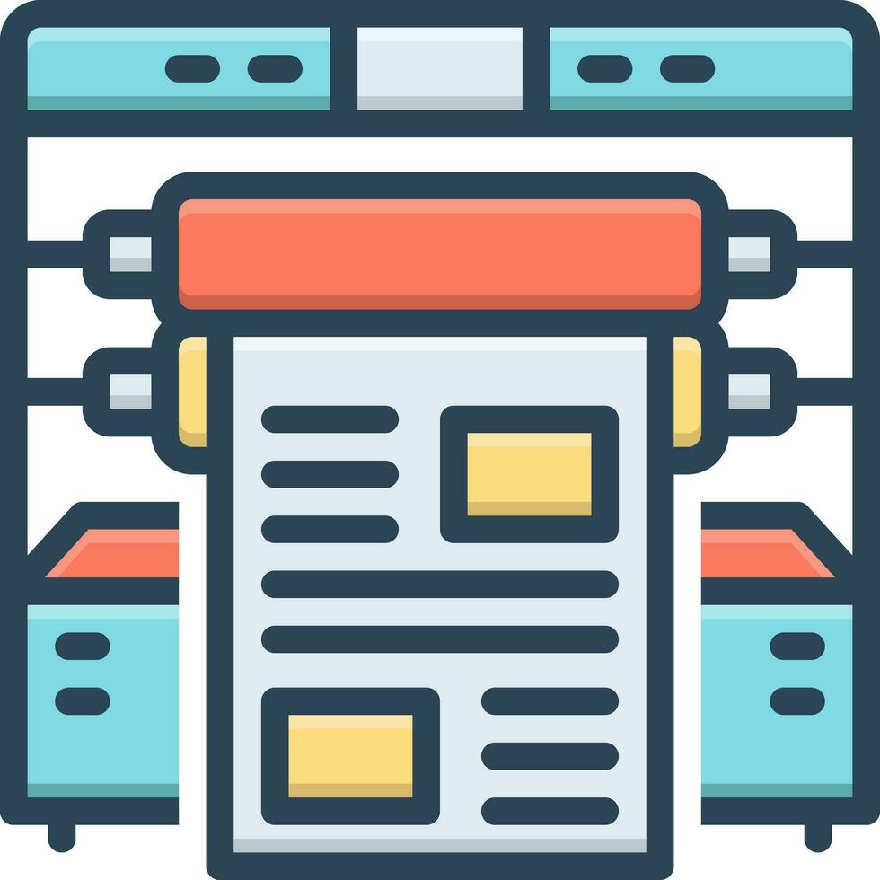 color icon for offset vector
