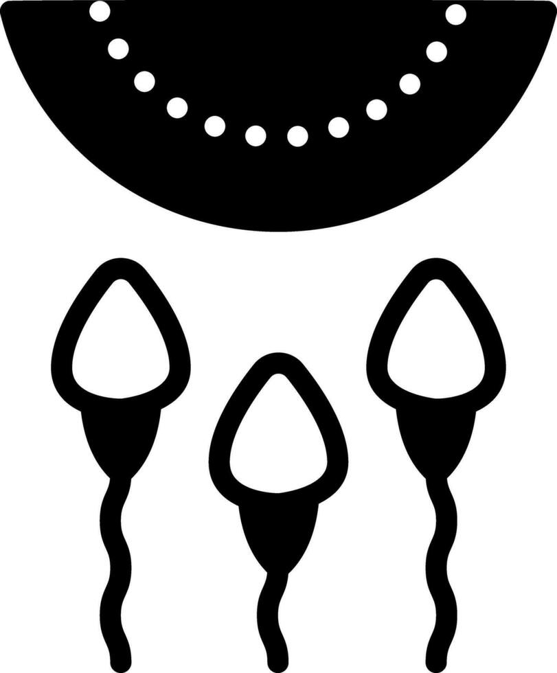 solid icon for sperm vector