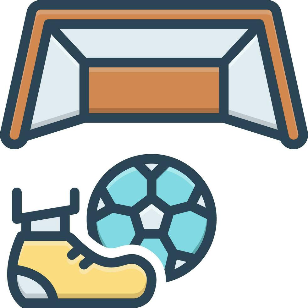 color icon for soccer vector