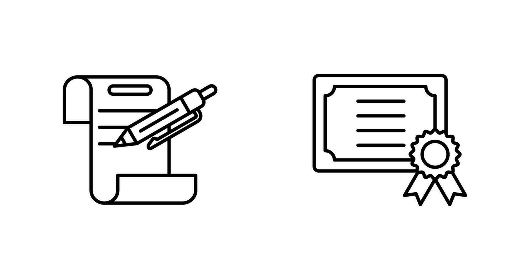 Contract and Certificate Icon vector