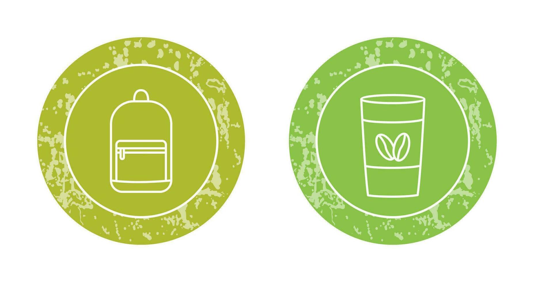 Backpack and Coffee Icon vector