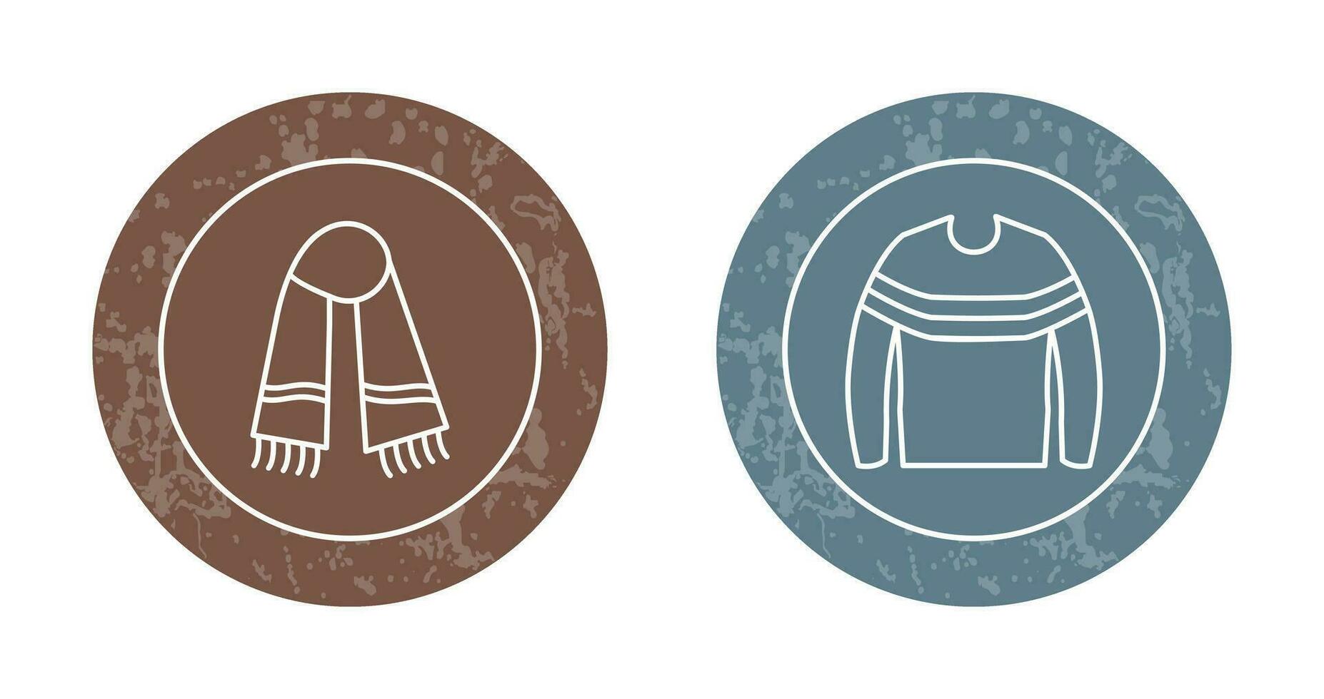 Warm Scarf and garments Icon vector