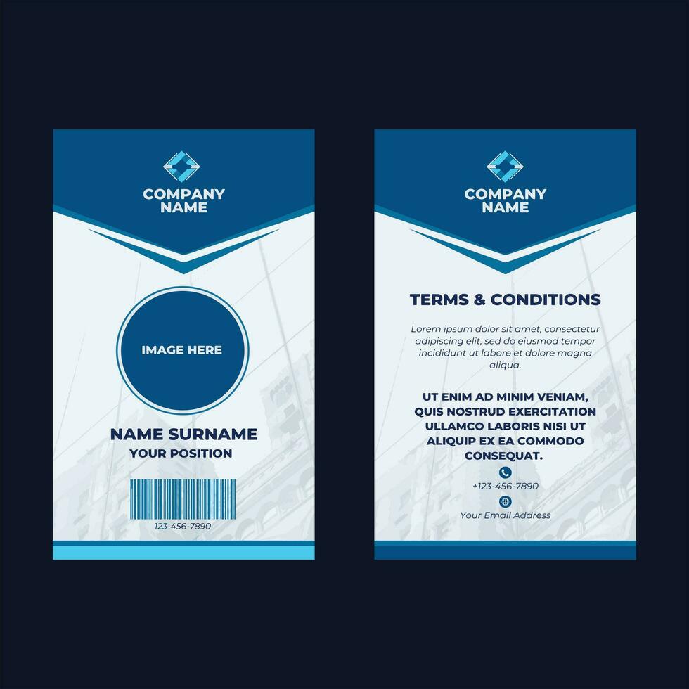 Corporate ID Card Design Vector Template