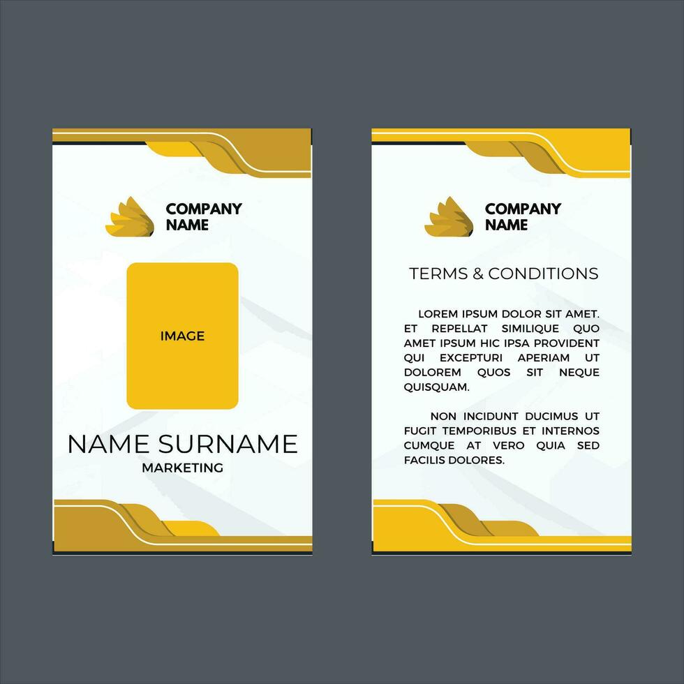 Corporate ID Card Design Vector Template