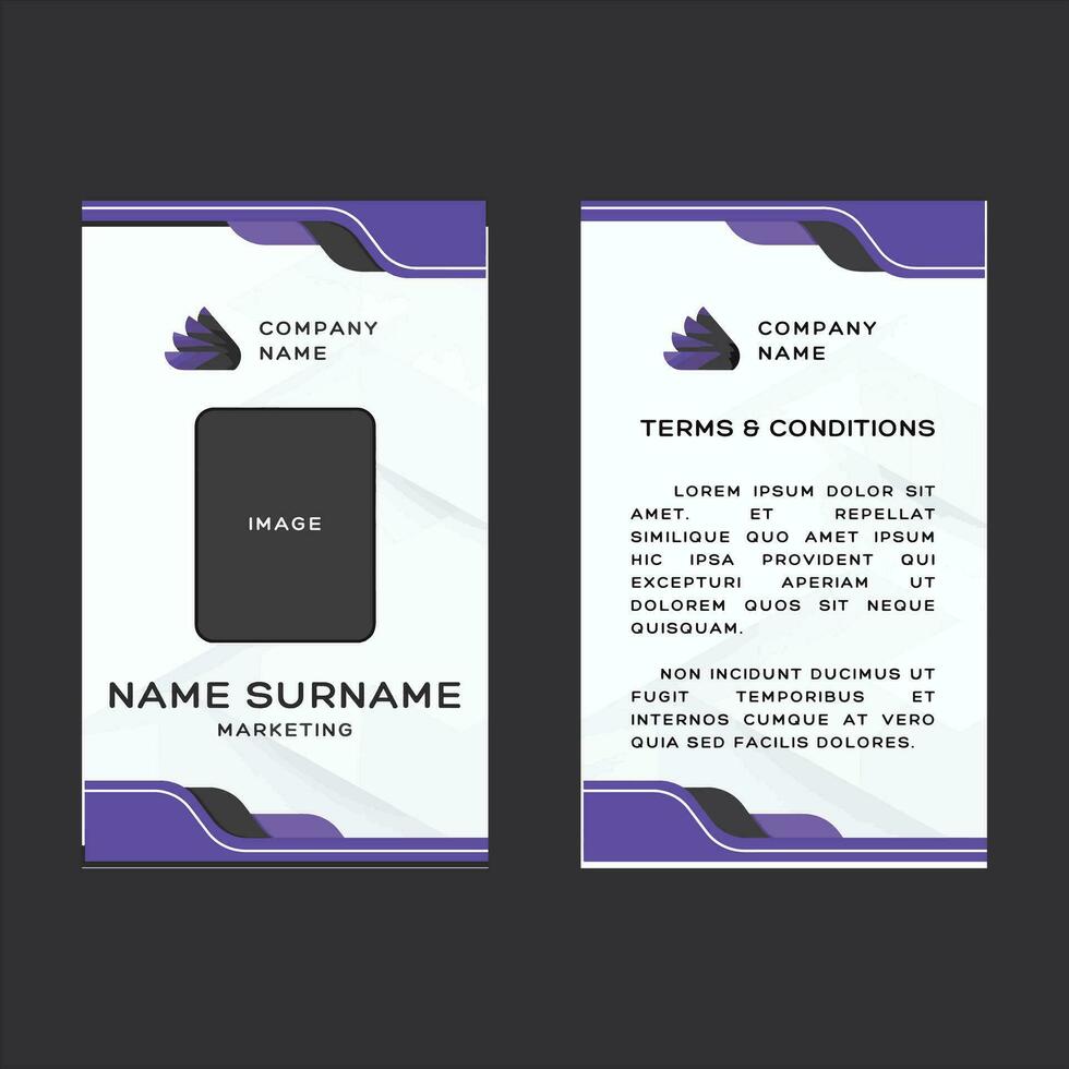 Corporate ID Card Design Vector Template