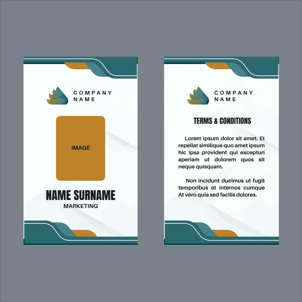 Corporate ID Card Design Vector Template