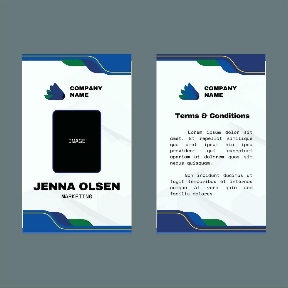 Corporate ID Card Design Vector Template
