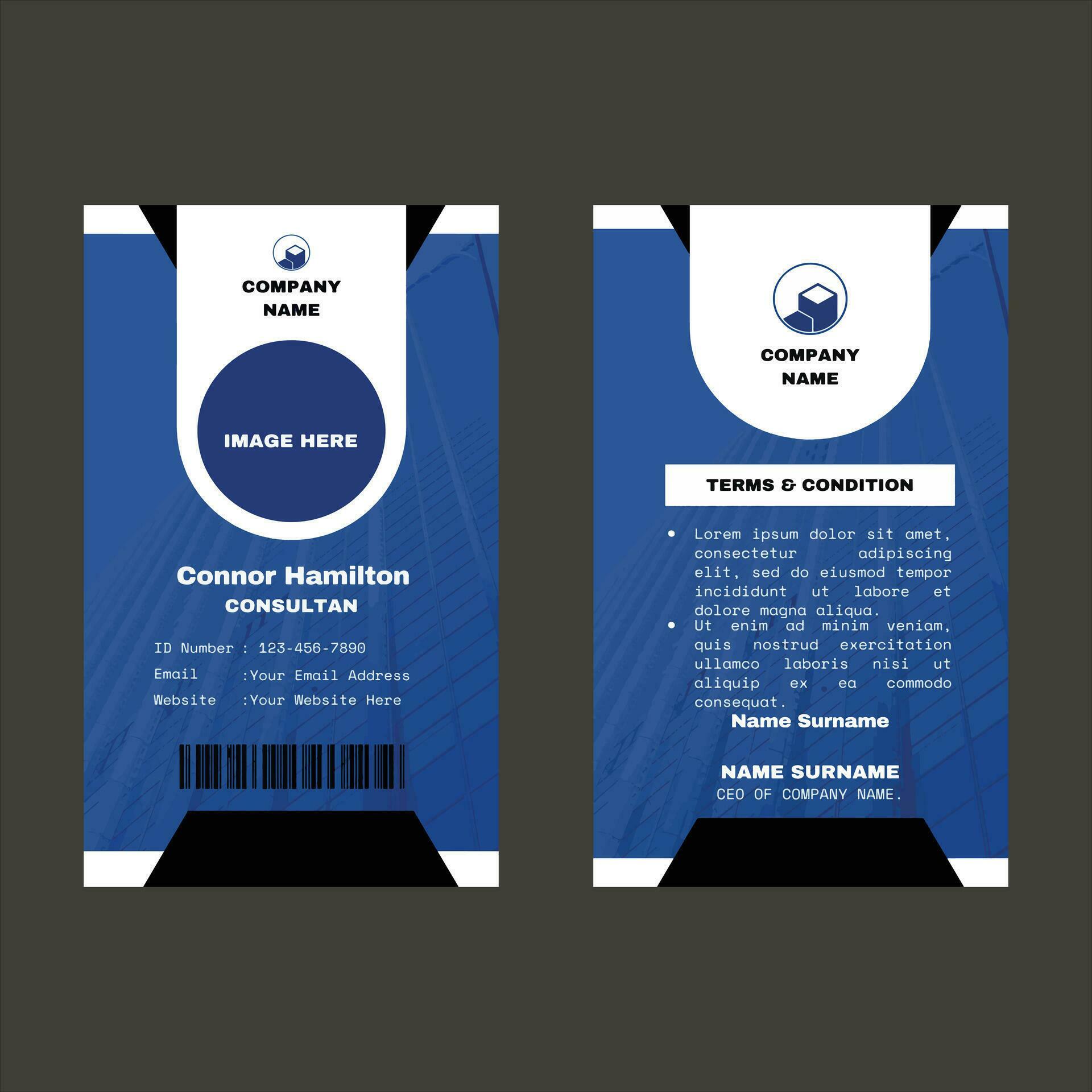 Corporate ID Card Design Vector Template 32549387 Vector Art at Vecteezy