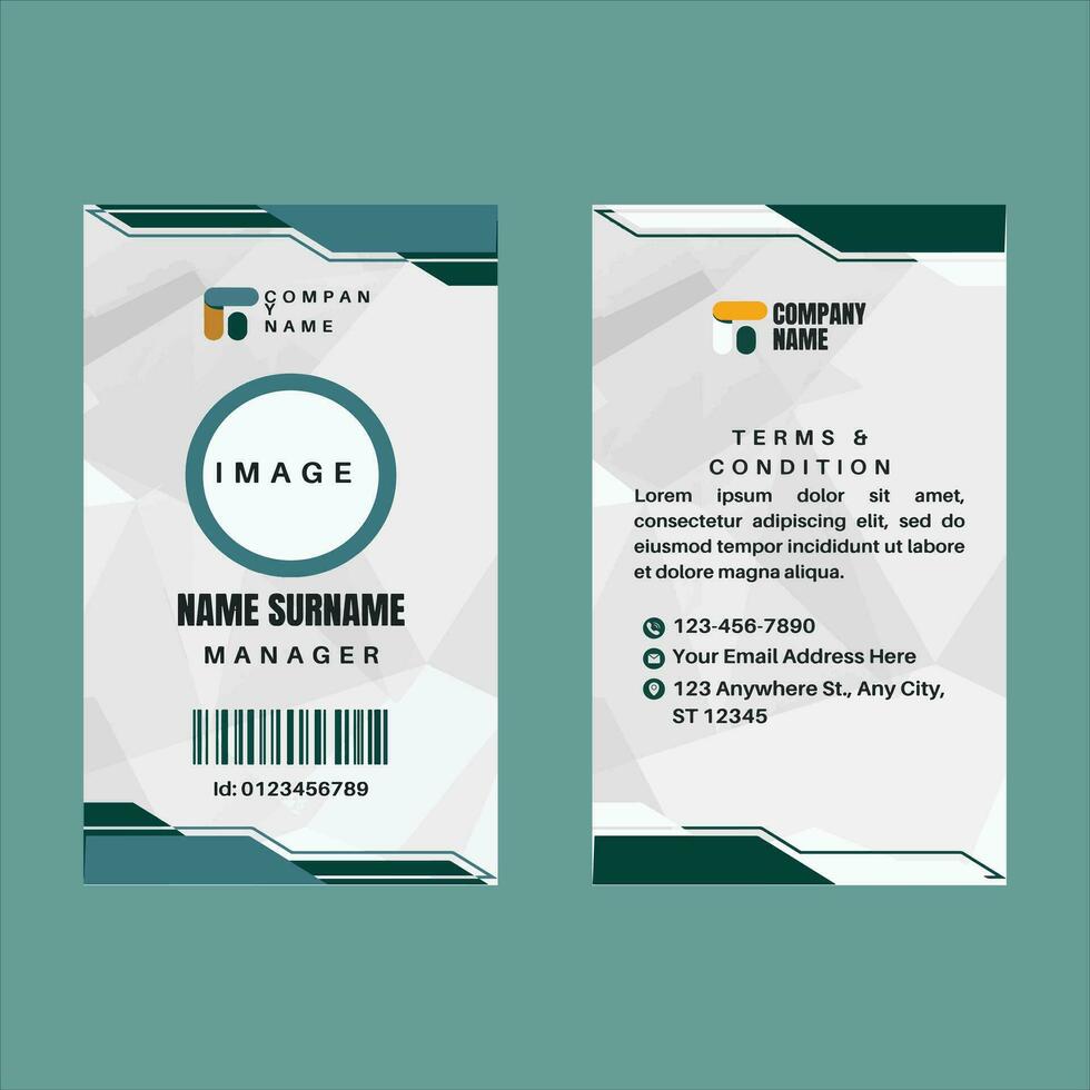Corporate ID Card Design Vector Template