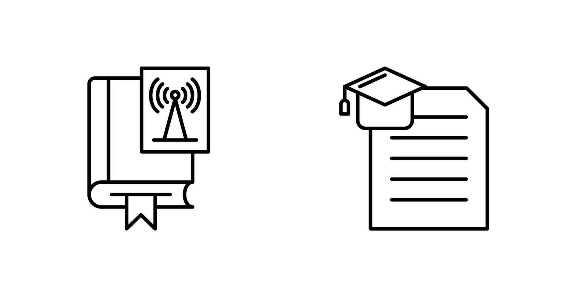 Wireless and Degree Icon vector