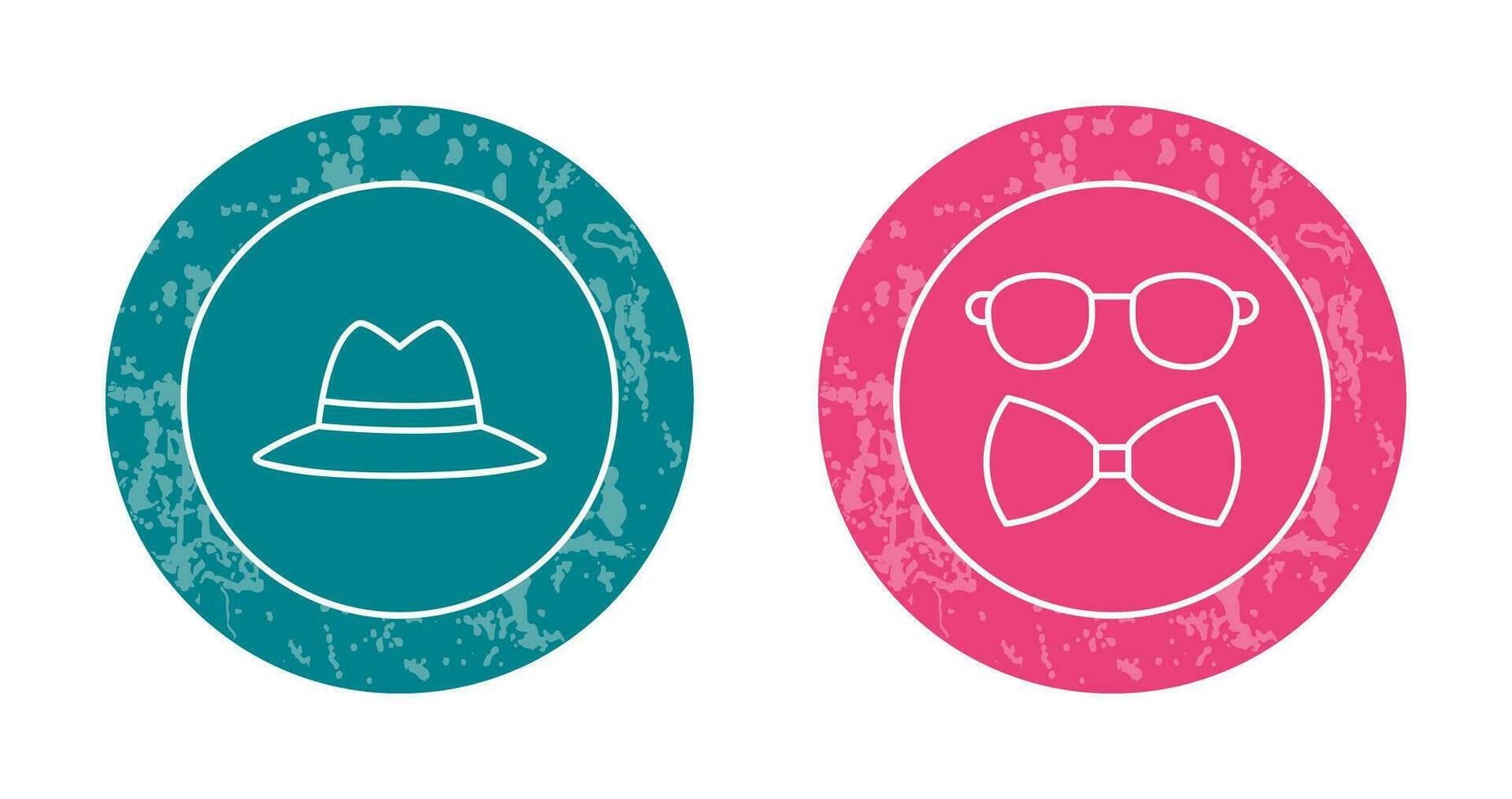 sombrero y hipster estilo icono vector