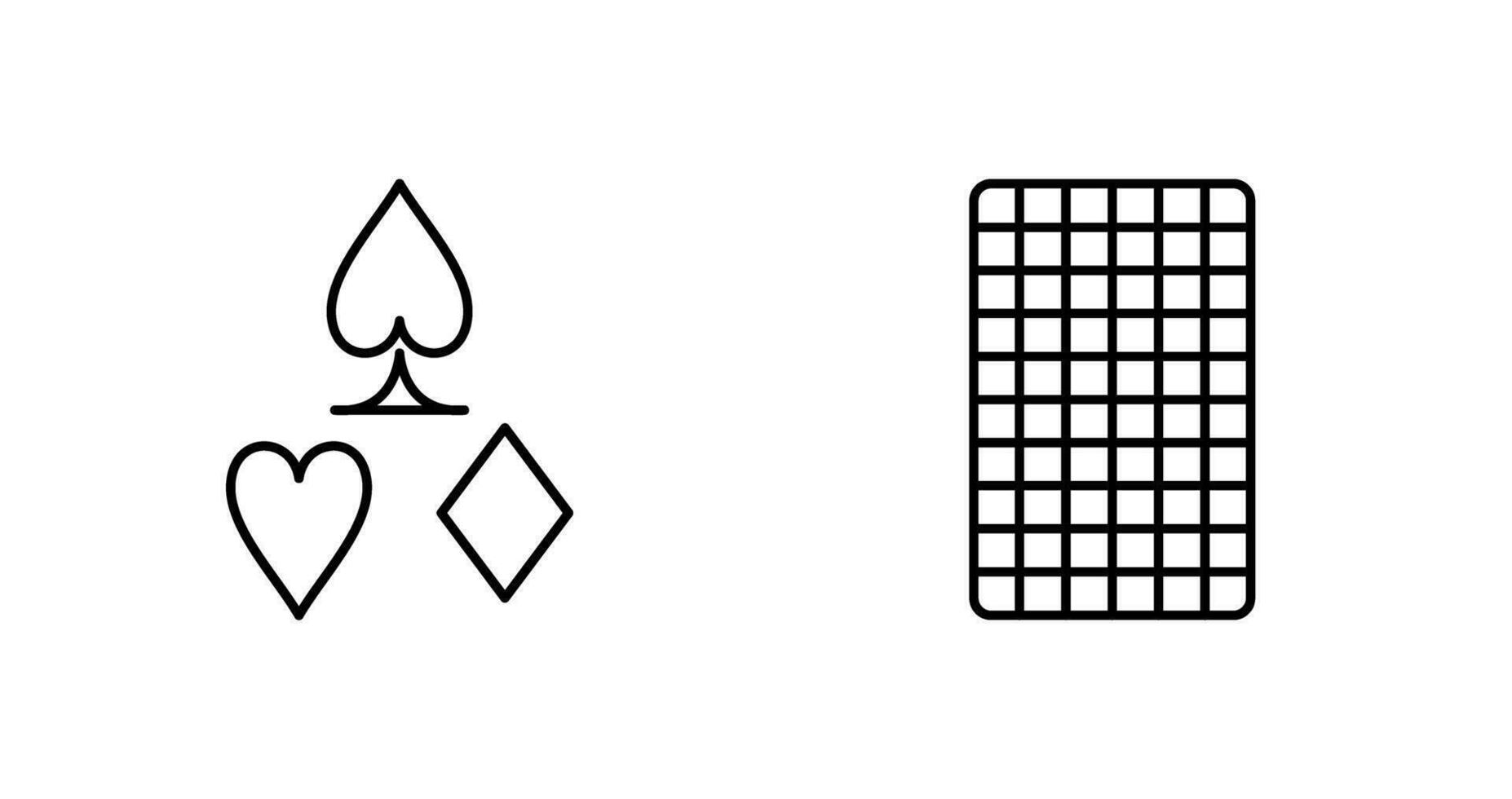 card suits and card backward Icon vector