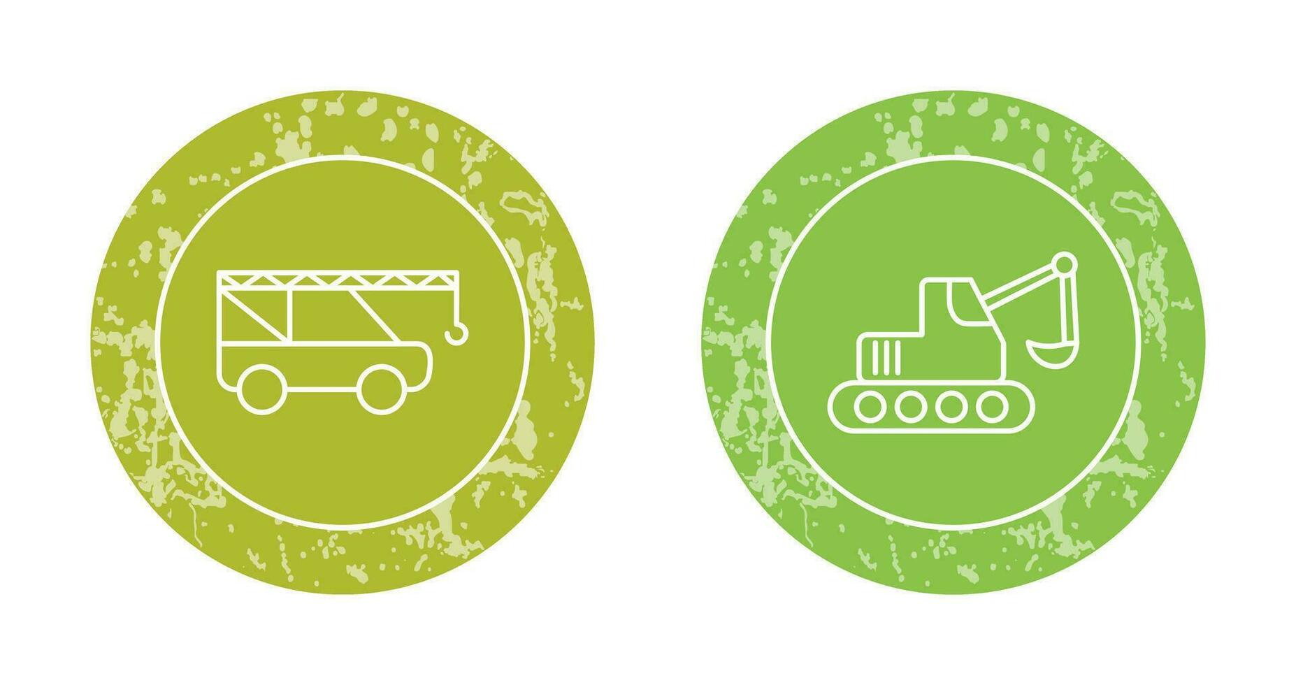 Crane and Escavator Icon vector