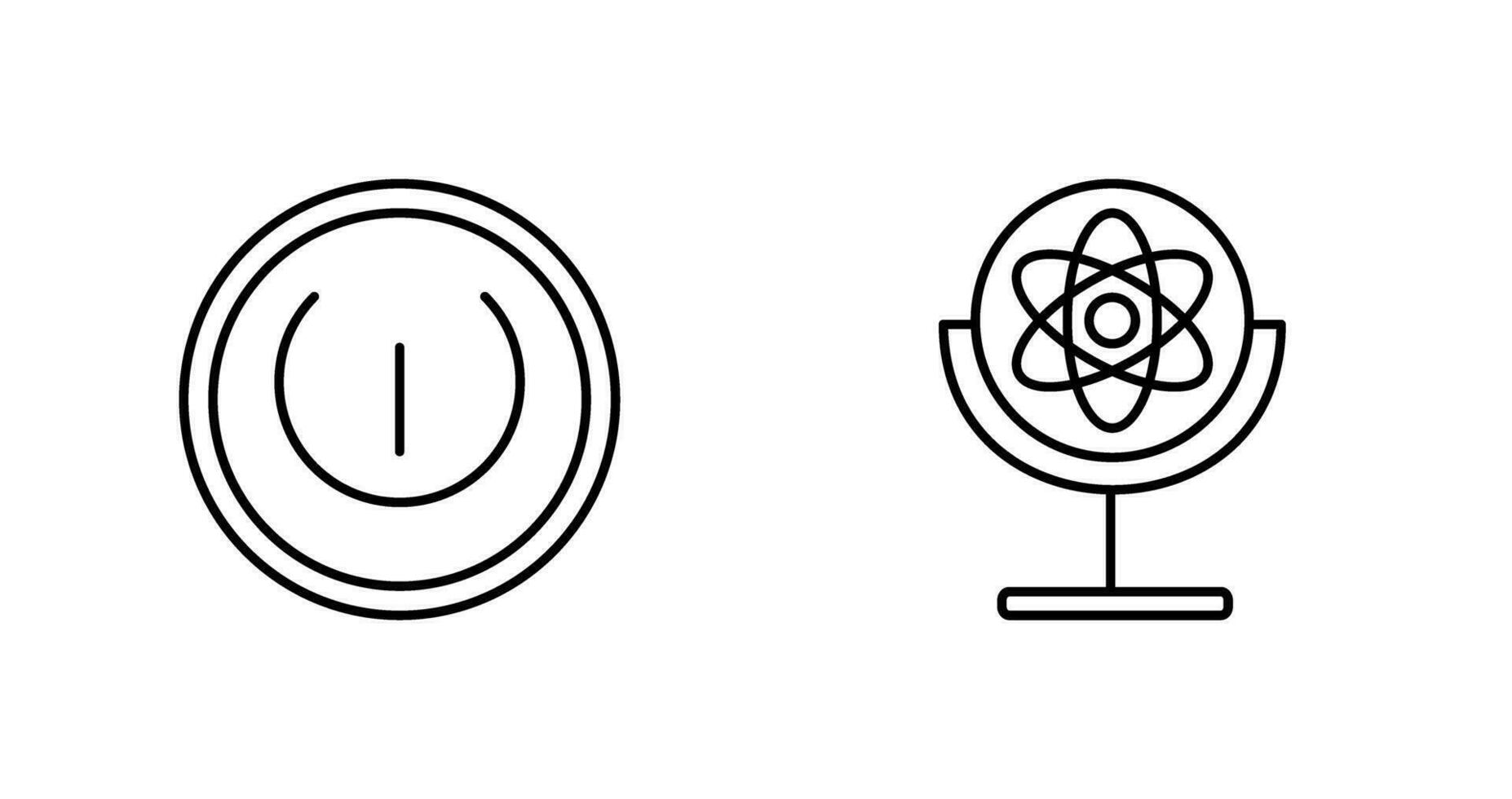 Desktop and Saturn Icon vector