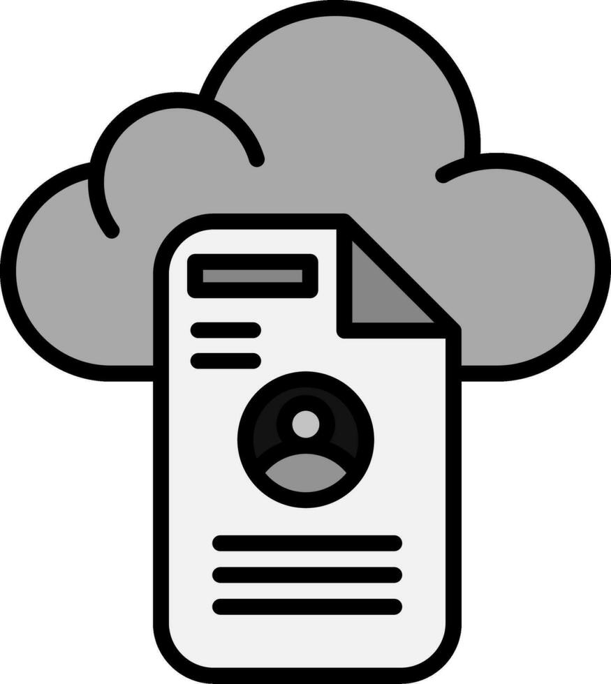 icono de vector de datos de nube