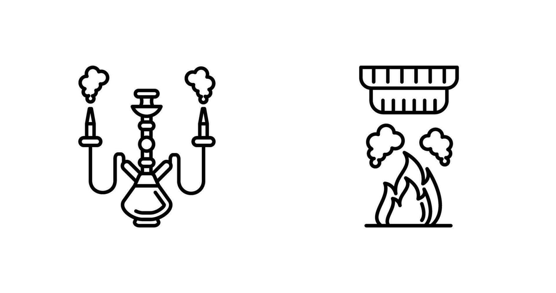 Shisha and Smoke Detector Icon vector