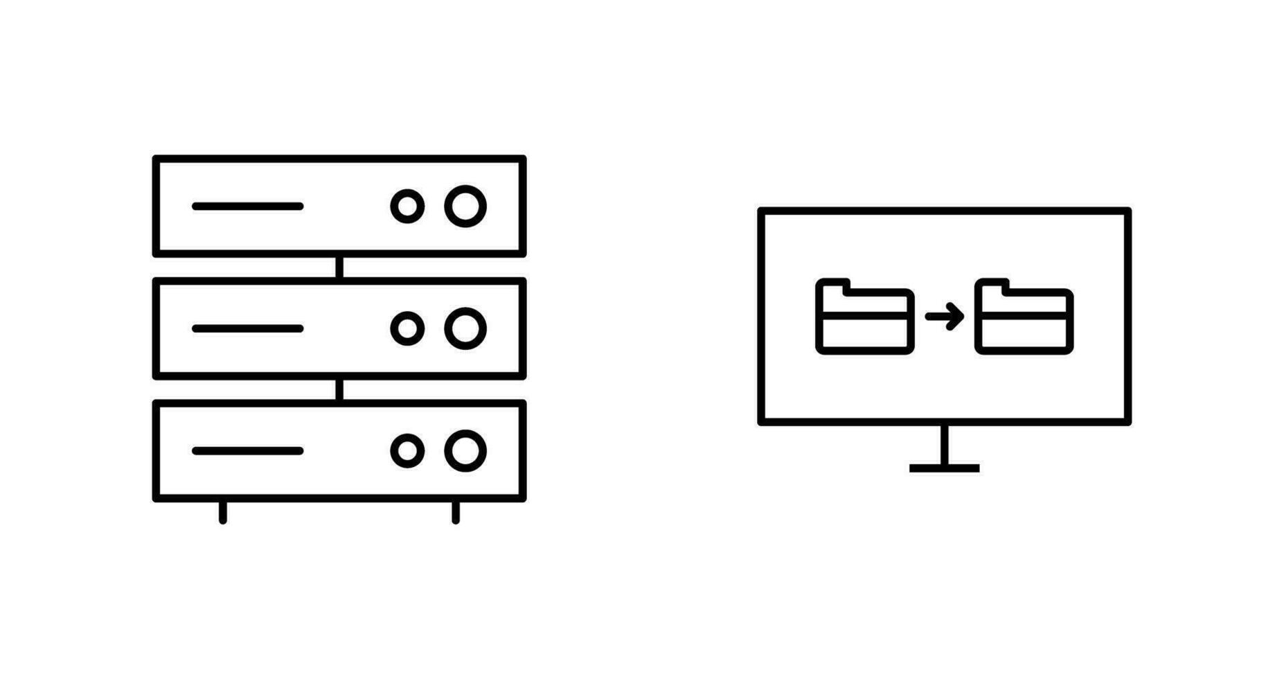 server network and File sharing  Icon vector