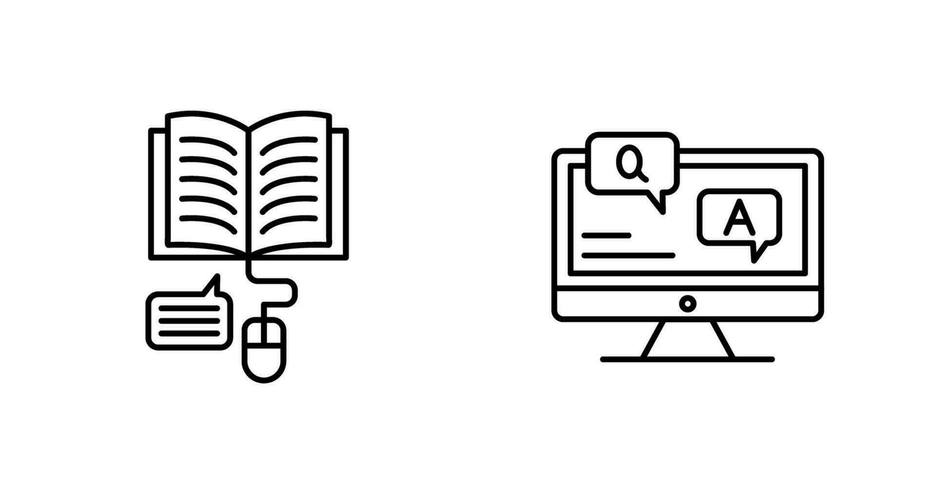 Online Learning and Faq Icon vector