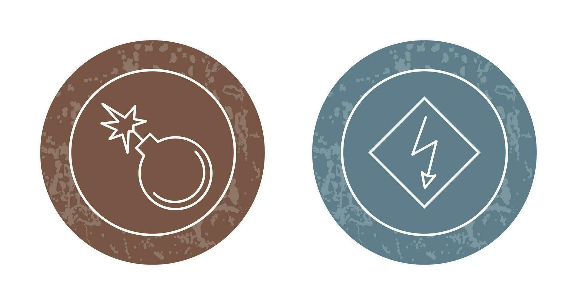 danger of explosion and high voltages  Icon vector