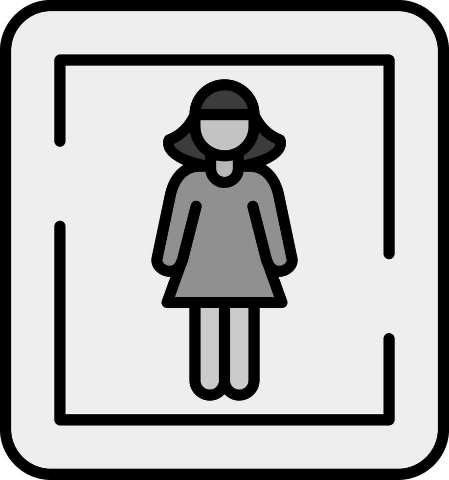 Female Toilet Sign Vector Icon