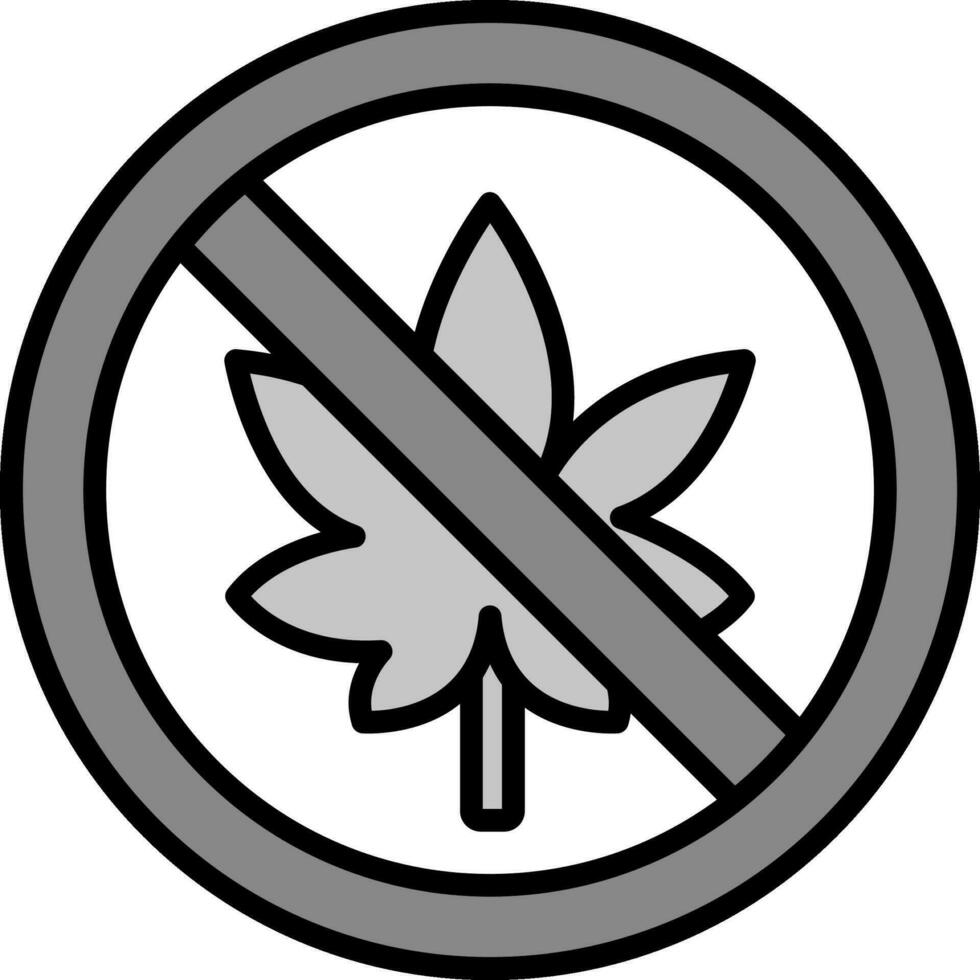 No Cannabis Vector Icon