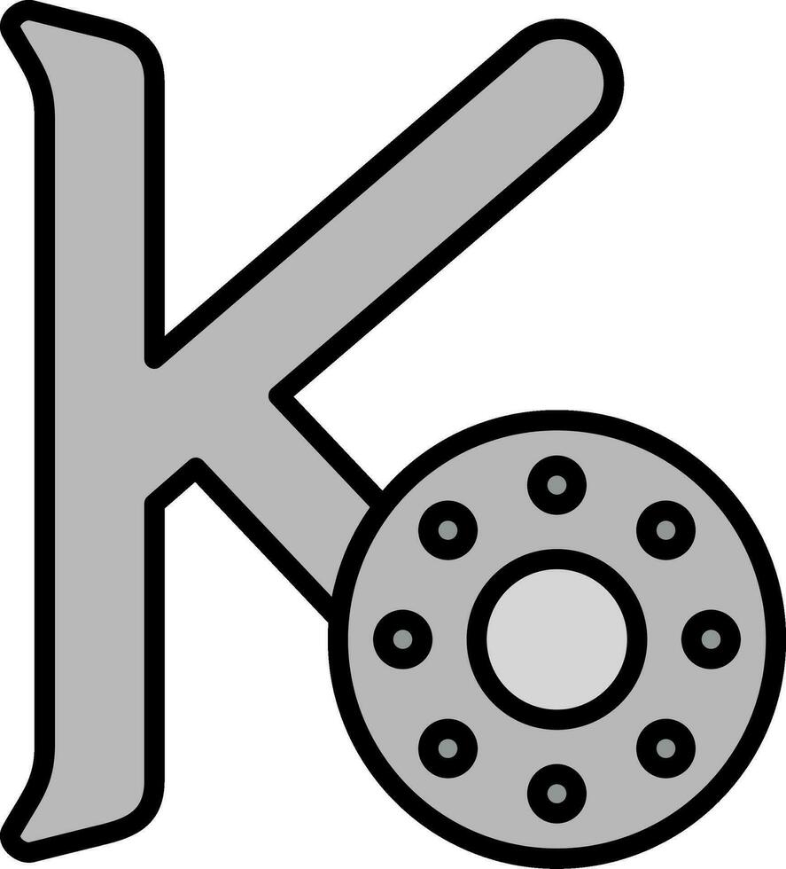 capital k vector icono