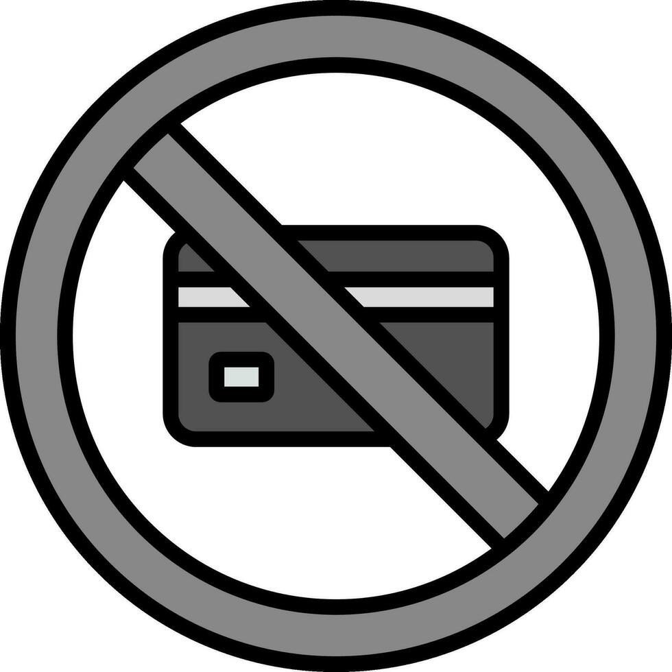 No crédito tarjeta vector icono