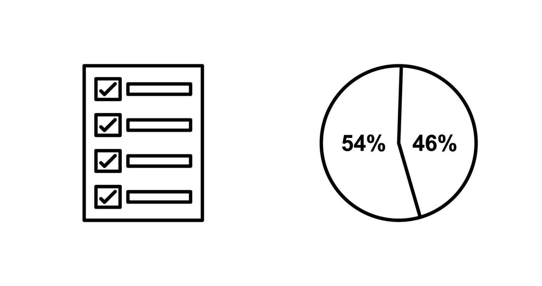 Filling Ballot Paper and diagram Icon vector