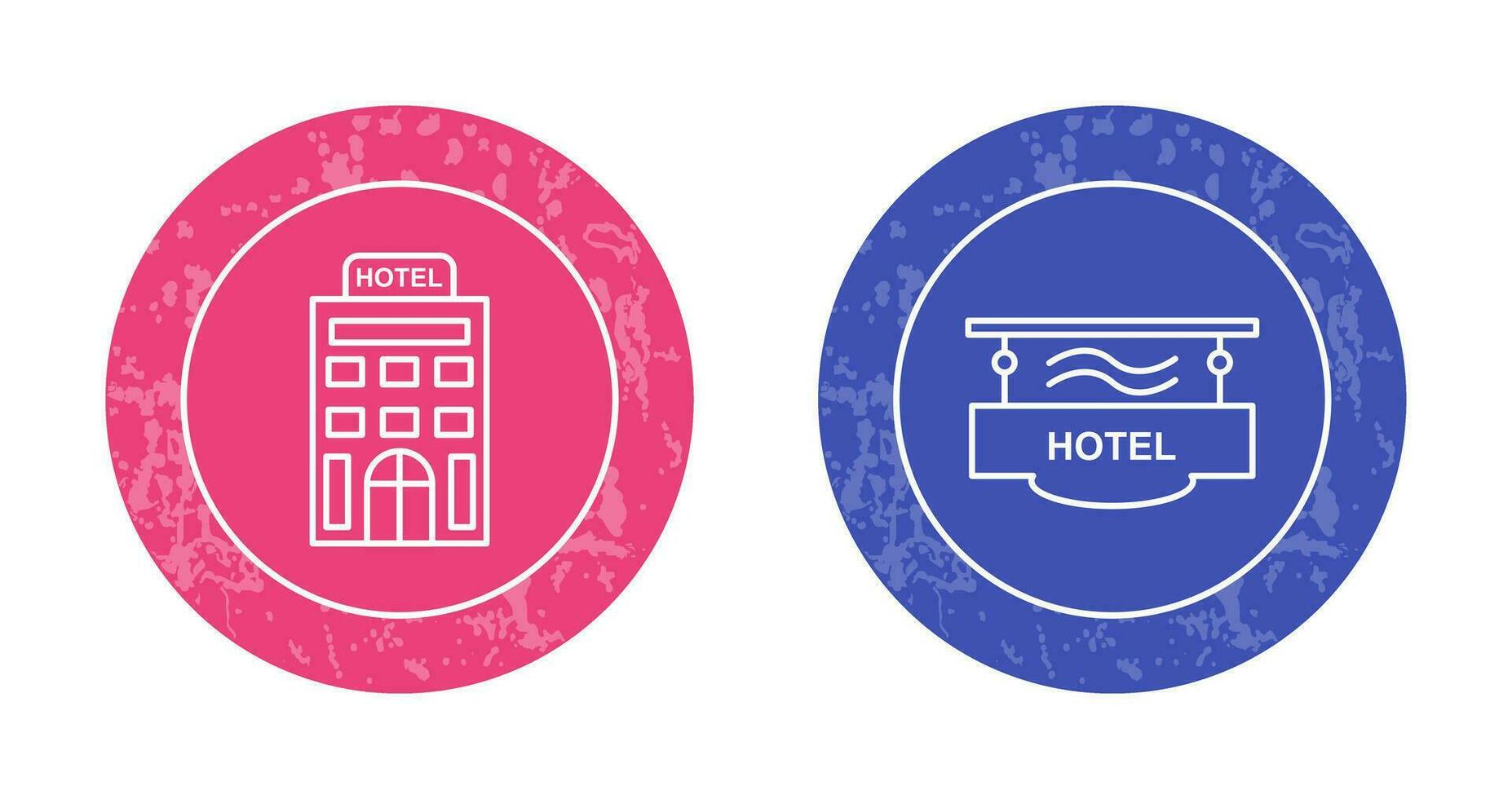 hotel y hotel firmar icono vector