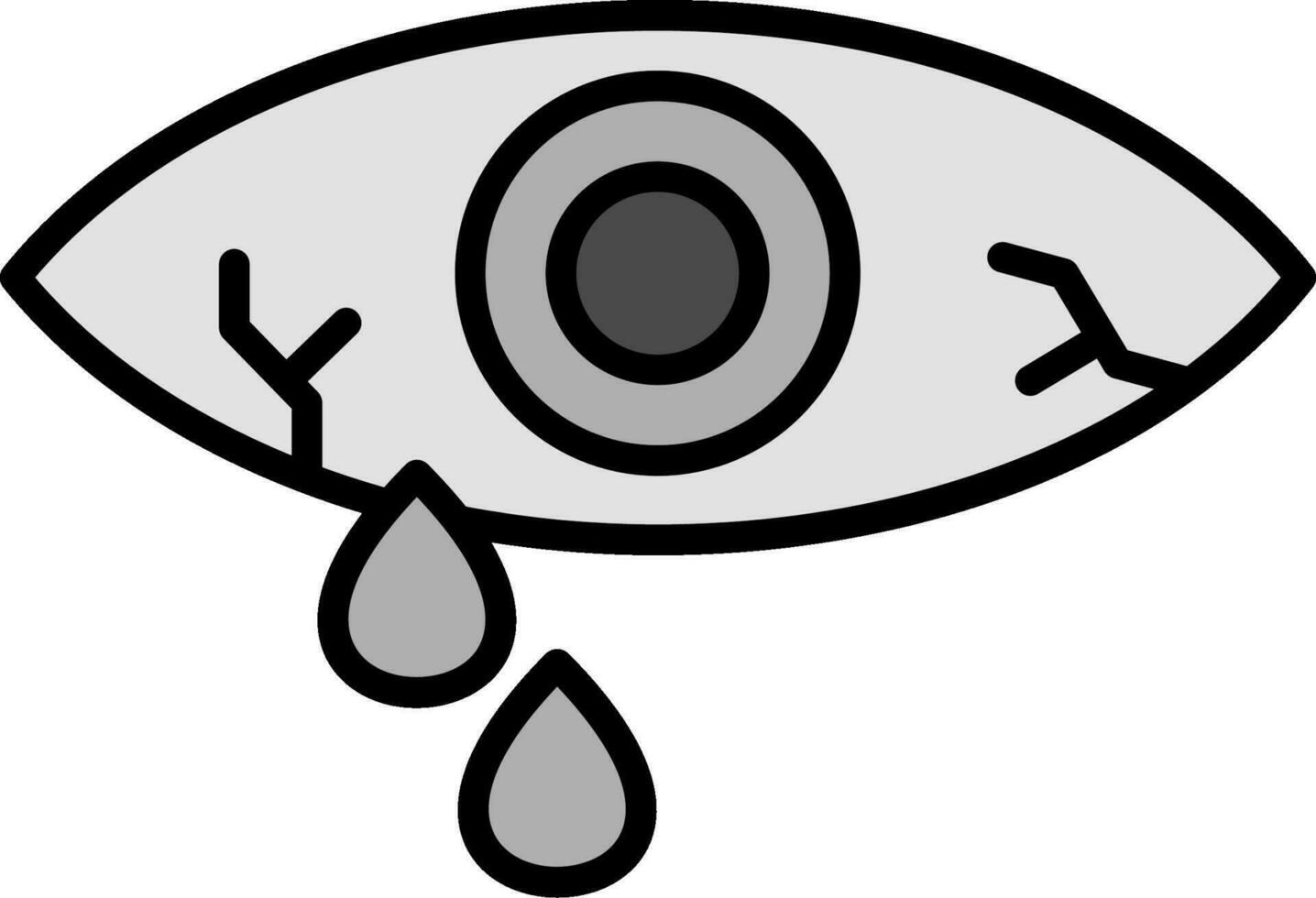 acuoso ojo vector icono