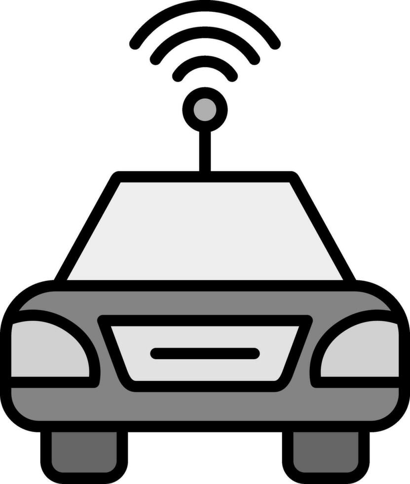 icono de vector de coche autónomo