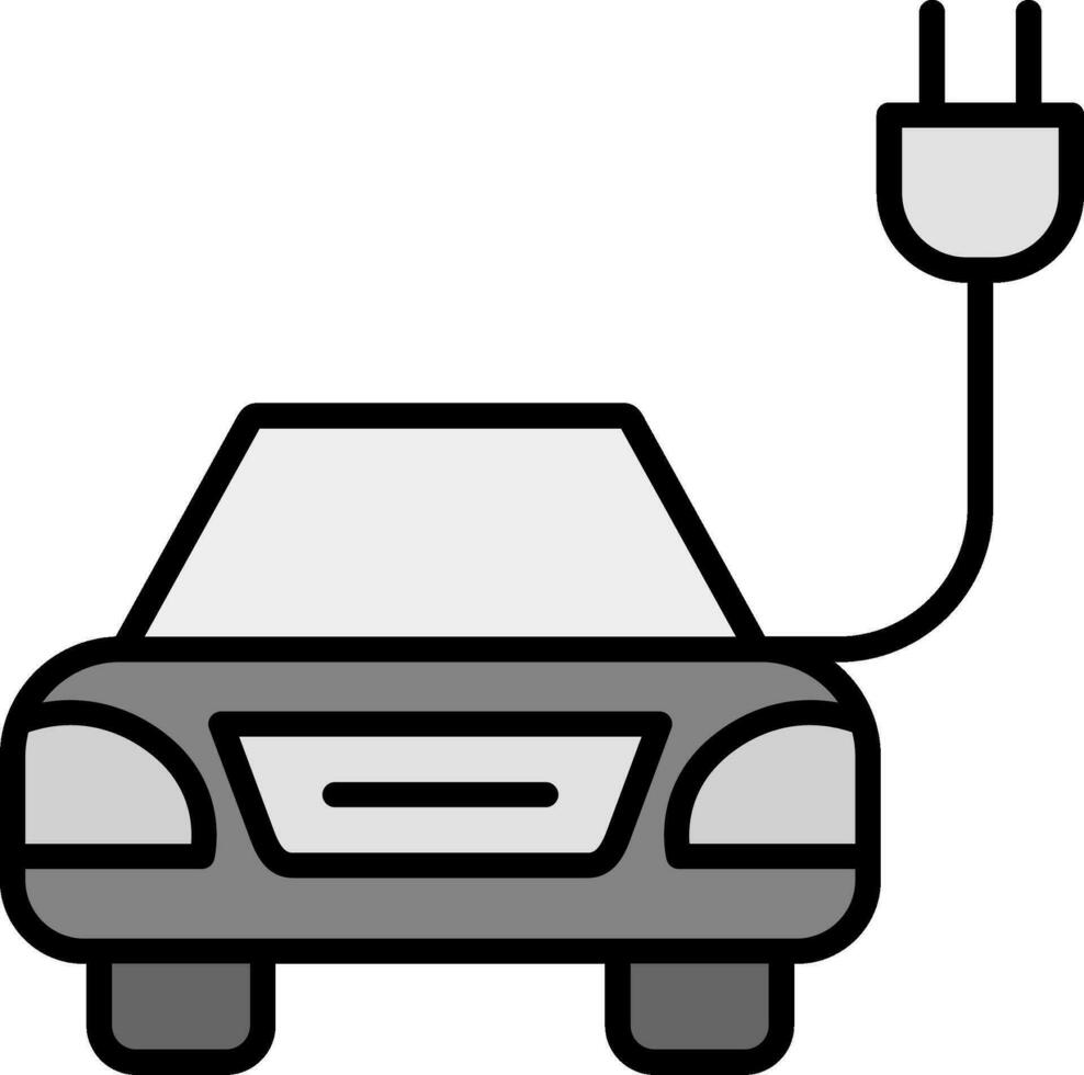 icono de vector de coche eléctrico