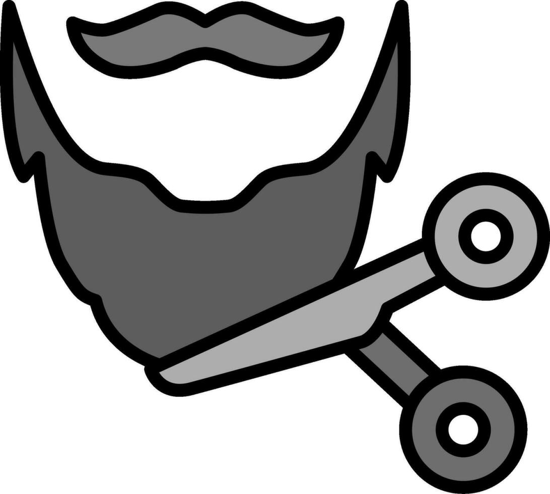 icono de vector de recorte de barba