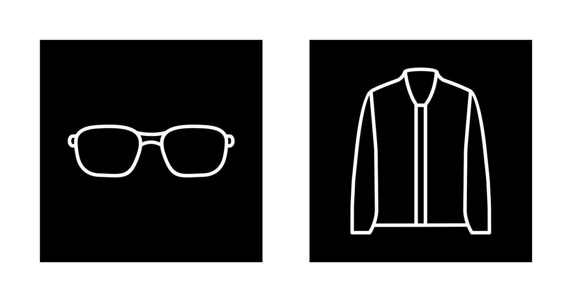 Glasses and Jacket Icon vector